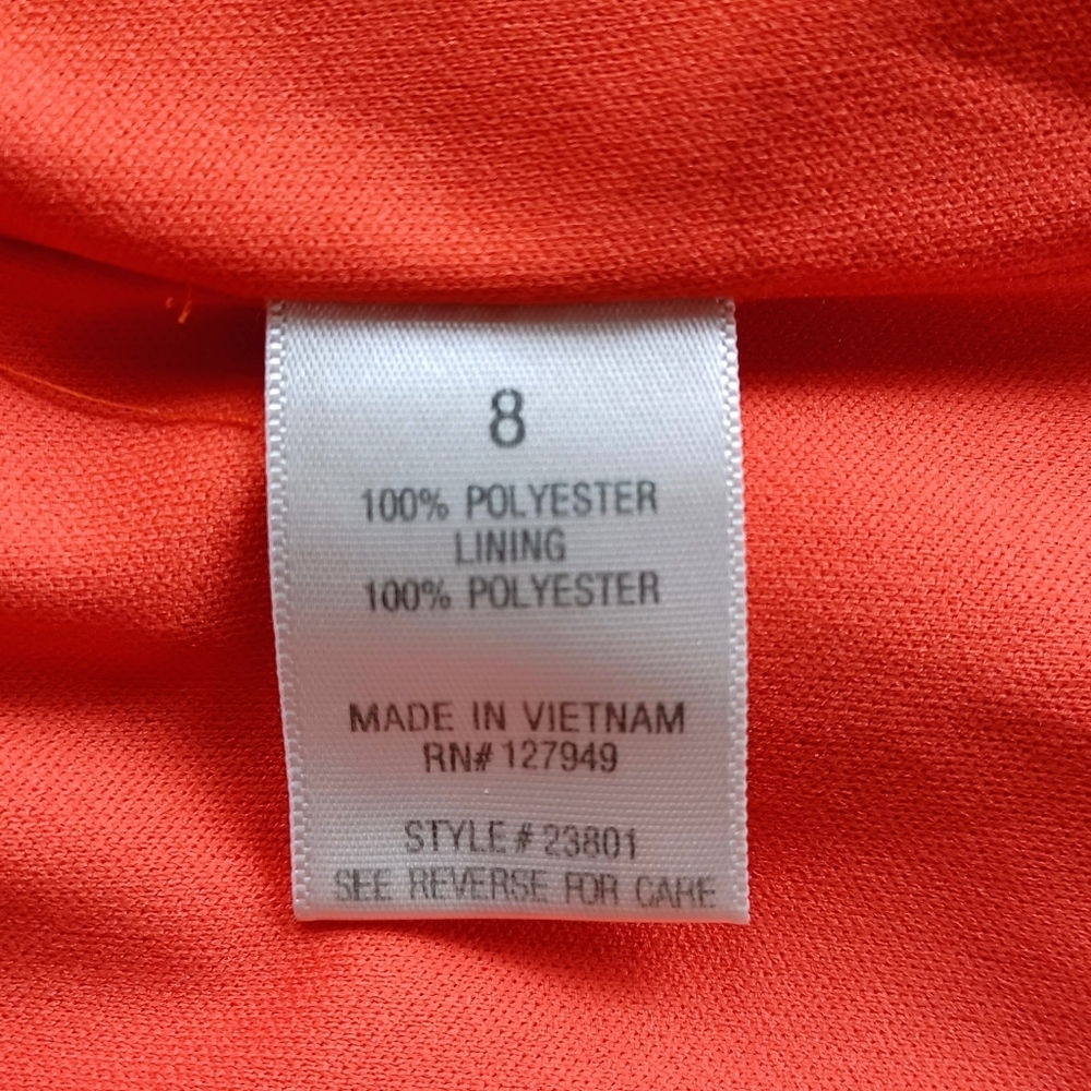 Emma & Michele Orange Floral Dress Size 8 - Picture 9 of 9